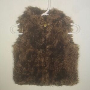 Faux Fur Brown Vest